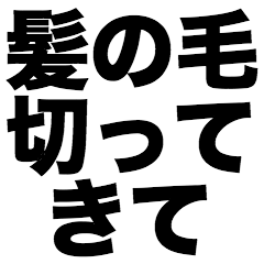 髪の毛切ってきて