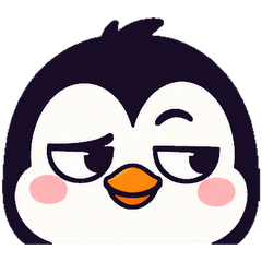 ズームペンギンの変顔