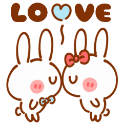 動く！カップルうさぎ【彼女＆嫁へ】