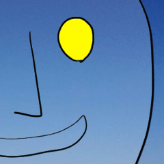 目が光るスタンプ