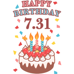 誕生日ビッグスタンプ7月17日～31日&日付無