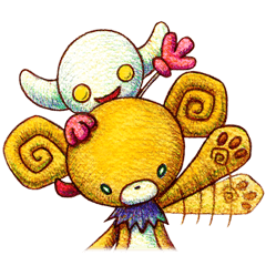 くまのクマッターと雪だるまのツノー。