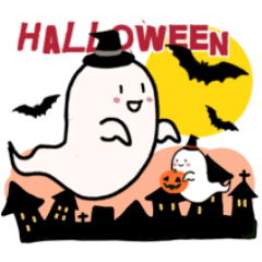 小心者のオバケとミイラの日常使スタンプ