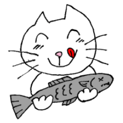 おばあちゃんが作ったスタンプ(ねこ)