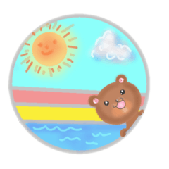 ゆるふわクマさんワッペンスタンプ