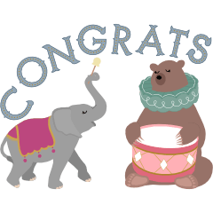 かわいいサーカス団のスタンプ