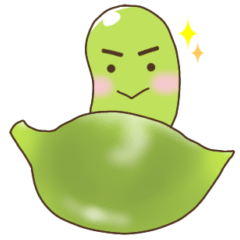 一粒枝豆のスタンプ