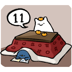 しろくまとぺんぎんスタンプ11