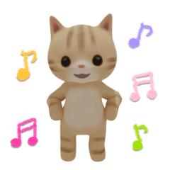 [動く]３D 子猫さんのデイリースタンプ♡