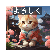 可愛いネコが喋る！日常会話のスタンプ