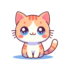 猫とペンギンのスタンプ