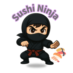 Kome-maru Cute Sushi Ninja Stickers