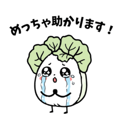 かわいい白菜のあいさつスタンプ