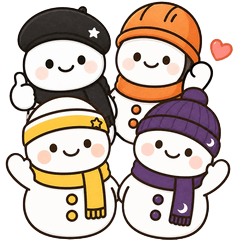 カラフル雪だるまの日常