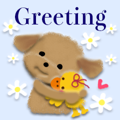 わんちゃん達の挨拶スタンプ