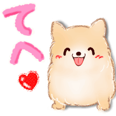 春を喜ぶ♡わんこ（シンプル）