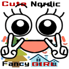 可愛い北欧風♥️デカ大人ガーリースタンプ