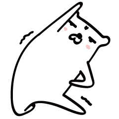 ヨガをするクマのスタンプ