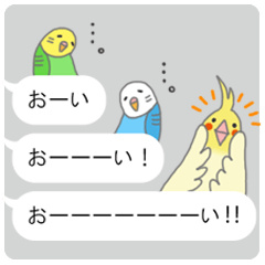 鳥さんと模様のふきだし
