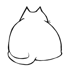 目つきの悪いしろねこ