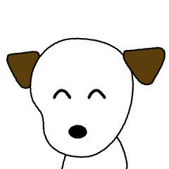 ジャックラッセルテリアにこ君スタンプ