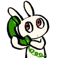 うつぶせうさぎのスタンプ