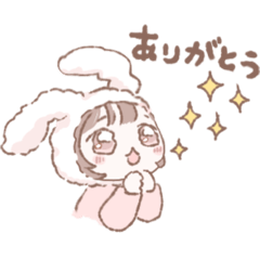 うさぎ頭スタンプ