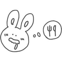 感情が全部顔に出るうさぎ