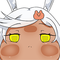 スタンプのうさぎ