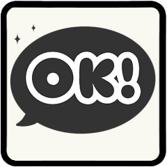 飛び出す⬛LINEフキダシ楕円❶⬛モノトーン