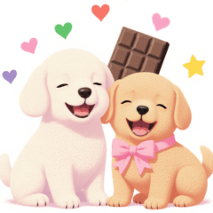 ふわふわな犬さんスタンプ