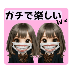 双子の女子高生のシンクロトーク【笑い】