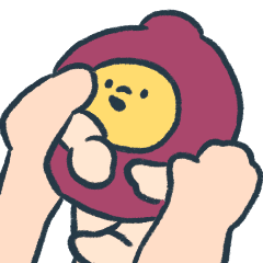 動くさつまいもスタンプ