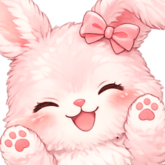 ふんわりやさしいうさぎの毎日スタンプ