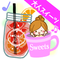 さりげなくかわいい大人スイーツスタンプ