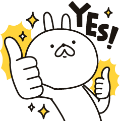 ゆる～く役立つ、ウサギのスタンプ