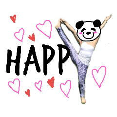 ヨガぱん②～前向きなyogaパンダ