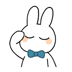 毎日使えるうさちゃんのスタンプ