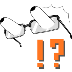 メガネユーザーのためのスタンプ。