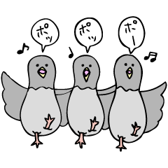 ハトのぽっぽとたまにカラス２