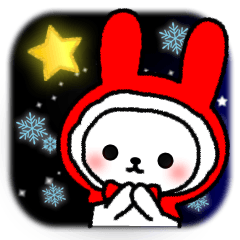 よく使うメッセージうさぎ 冬