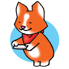 働くウェルシュ・コーギー