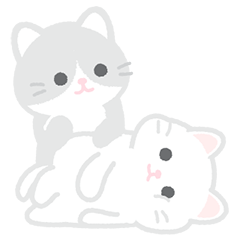 動く！しろいぬこ