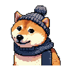 ドット絵 冬の柴犬 40種
