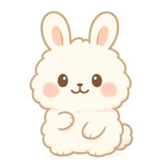 Fuwamoko Bunny  Soft & Cute Stickers