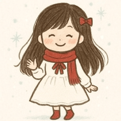 可愛い女の子　クリスマス