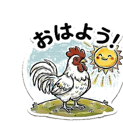 ニワトリの毎日ごあいさつ