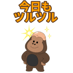 ハゲゴリラ君、今日もツルツル