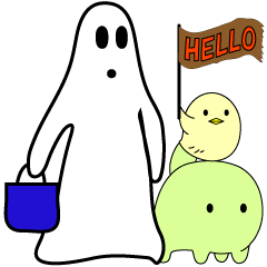 シロオバケとミドリとキイロ