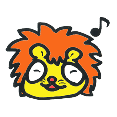 かわいいライオンスタンプ